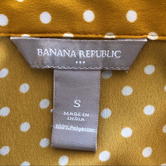 HP🎉BANANA REPUBLIC Factory Mustard Polka Dot Top - Picture 3 of 7